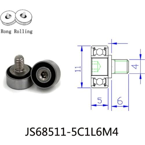 Bearing steel material 685zz bearing with M4x6 Screw,diameter 11mm,thickness 5mm, Furniture rollers/wheels/pulleys bearings