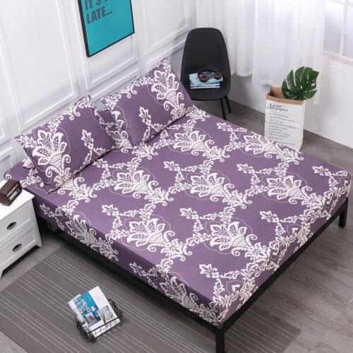 Hongbo New Printing Bed Mattress Cover Waterproof Mattress Protector Pad Fitted Sheet Separated Water Bed Linens with Elastic