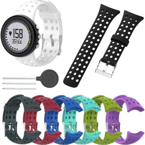 Universal Sport Silicone Watch Band Strap For SUUNTO Quest M1 M2 M4 M5 Series M Smartwatch Mens Wristband With Install Tools