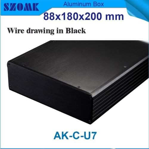 Server rack cabinet aluminum junction box which is 19 inch rack housing 88(H)x280(W)x200(L) mm