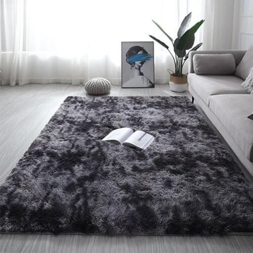 Nordic ins rug Tie Dyeing Carpets For Living Room Sofa Coffee Table Plush Rug Children crawling mat Gradient carpet bedroom rug
