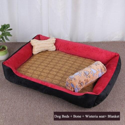 Pet Supplies Four Piece Set Dog Kennel Blanket Pillow Mat Large Dog Bed Big Cat House Pet Bed Mats Sofa Puppy Sleeping Bag House