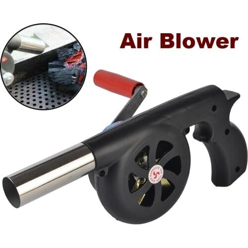 Outdoor Barbecue FanHand-cranked Air Blower Manual BBQ Fan Air Blower Outdoor Cooking Picnic Grill Barbecue Cooking Tools
