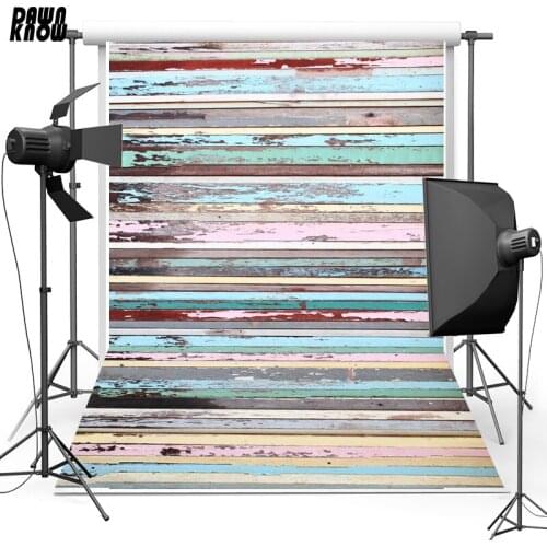 DAWNKNOW Plank Wall Vinyl Photography Background For Kids Floor New Fabric Polyester Backdrop For Wedding Photo Studio Floor450