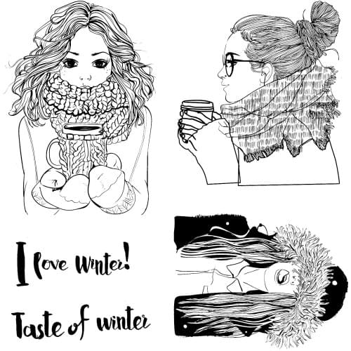 I Love Winter Transparent Clear Stamp for DIY Scrapbooking/Card Making/Kids Christmas Fun Decoration Supplies