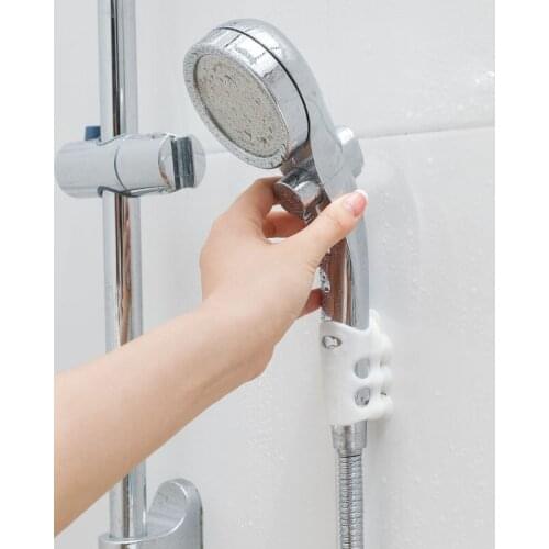 1PC Shower Head Bracket Free Punching Silicone Suction Cup Bathtub Shower Nozzle Bracket Installation Bathroom Accessories