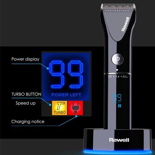 100-240V Turbo Rechargeable Hair Clipper Professional Hair Trimmer for Men Electric Cutter Hair Cutting Machine Barber Salon F17