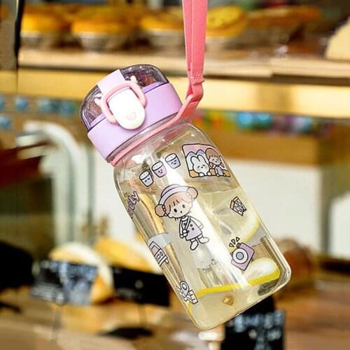 400ml Baby Infant Learning Drinking Bottles with Creative DIY Sticker Kids Toldder Nursing Bottle Feeding Duckbill Cup