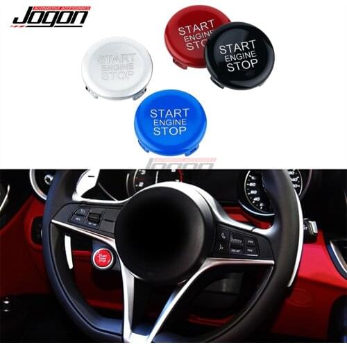 Car Styling Accessories Start Stop Engine Push Button Ignition Ring Stickers Case For Alfa Romeo 952 Giulia Stelvio 17-19 Covers