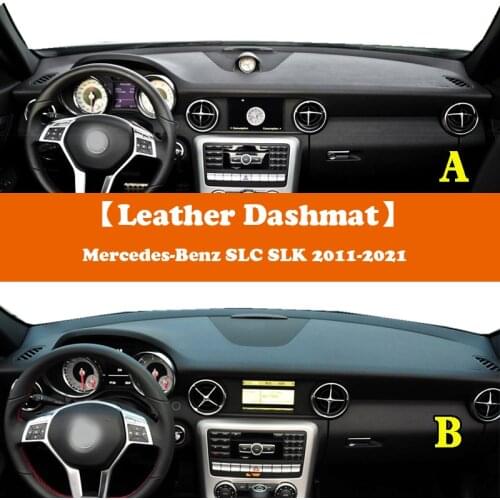 Leather Dashmat Accessories Car-Styling Dashboard Covers Pad Sunshade For Mercedes-Benz SLC SLK 300 43 200 350 55 250 R172 Suede