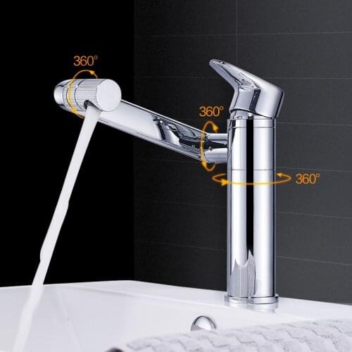 Free Shipping BECOLA Hot and Cold Water Basin Faucet Single Hole Bathroom Faucet Chrome 360 Degree Swivel Faucet LT-605
