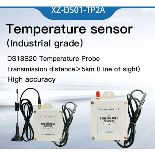 Lora Wireless Temperature Sensor DS18b20 Digital Sensor Probe 470mhz 433mhz Temperature Transmitter XZ-DS01-TP2A