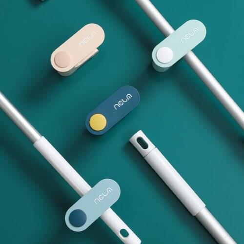 Home Broom Holder Wall Mounted Mop Holder Household Adhesive Storage Tools for Bathroom Mop Hook Racks