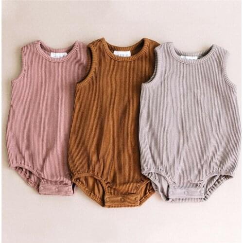 Baby Boys Romper Summer Infant Cotton Newborn Sleeveless Rompers Baby Girl One-pieces Suspender Jumpsuits Cotton Clothes Outfits