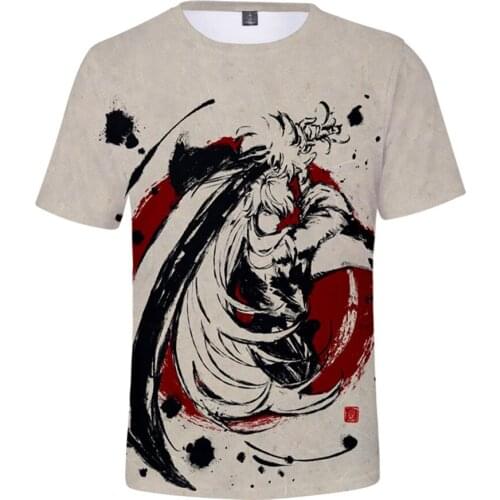Japan Anime Inu Yasha Inuyasha 3D Printed T-shirt Women And Men Sesshoumaru Higurashi Kagome Short Sleeve Funny Top T Shirts