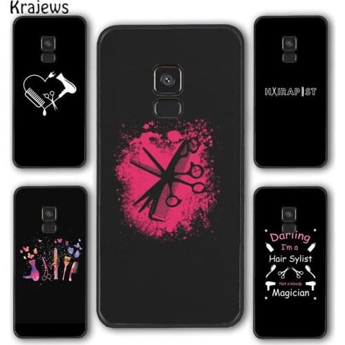 Krajews Barber Shop Hair Stylist tools Phone Case Cover For Samsung Galaxy S5 S6 S7 edge S8 S9 S10 E lite S20 plus ultra funda
