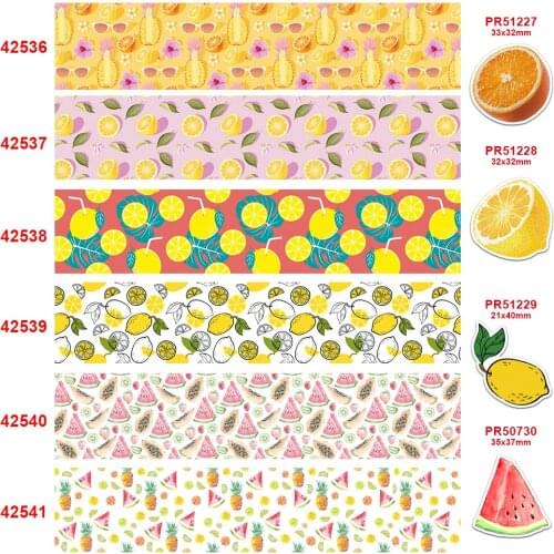 Sunflower printed grosgrain ribbon 42536