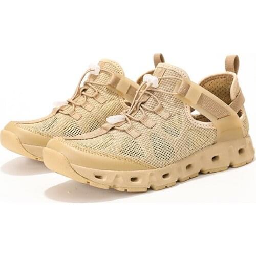 Summer Ultralight Mesh Breathable Upstream Aqua Shoes Non-slip Quick Dry Beach Wading Shoe Men Outdoor Hiking Fishing Shoes