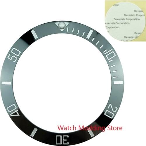 HOT 40mm Black Silver/Gold Writing Ceramic Bezel Insert Fit Sea-dweller SUB Style Watches Replace Accessories Luminous Pip
