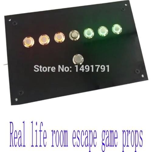 Room escape game Draught prop switch button draught jump the chessman chinese checkers to open EM lock takagism game