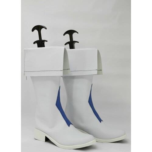 Sword Art Online SAO Asuna Yuuki Cosplay Boots Shoes Asuna Blue White Boots Costume Accessories