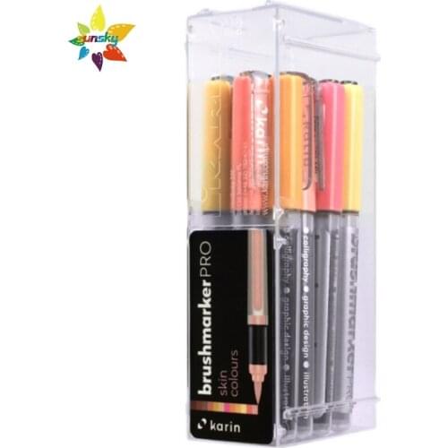 Original KarinMarkers Brushmarker PRO| 12 skin Colours Set Flexible soft pen in block letters Professional Art supplies