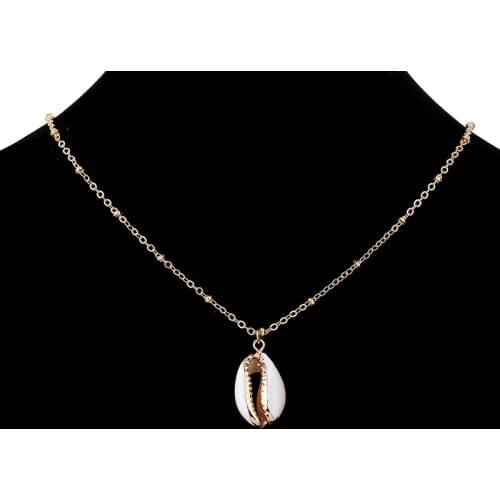 Natural Bohemian Beach Sea Shell Cowrie Pendant Charm Chain Necklace Jewelry