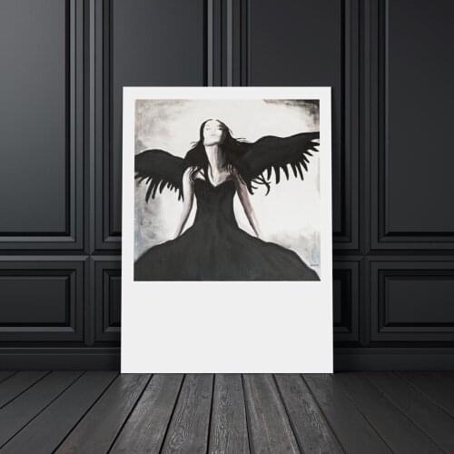 Angel Wings Canvas Posters And Prints Wall Art Canvas Painting Black White Wall Pictures For Living Room Nordic Decoration Home