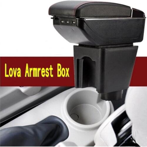 For Chevrolet Aveo T200 T250 T255 armrest box central Store content box with cup holder ashtray USB Aveo armrests box