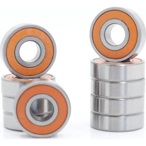 695-2RS Bearing ABEC-3 10PCS 5x13x4 mm Miniature 695RS Ball Bearings 619/5RS Z2V1 Orange Sealed bearing 695 2RS