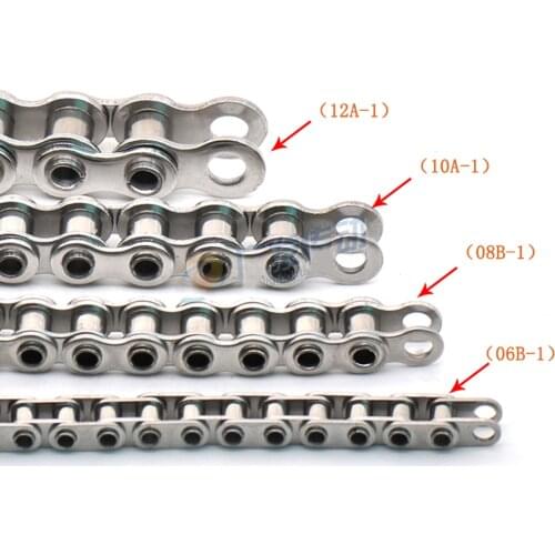 1.5Meters 304 Stainless Steel Hollow Pin Chain 06B-1 08B-1 10A-1 12A-1