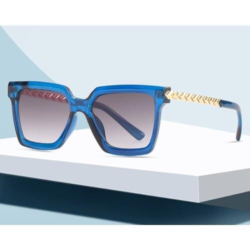 RoseBerry 2021 Fashion Sunglasses For Women and Men Rectangle Brand Designer Sun Glasses Trendy Big Frame Flat Top Sun Glasse