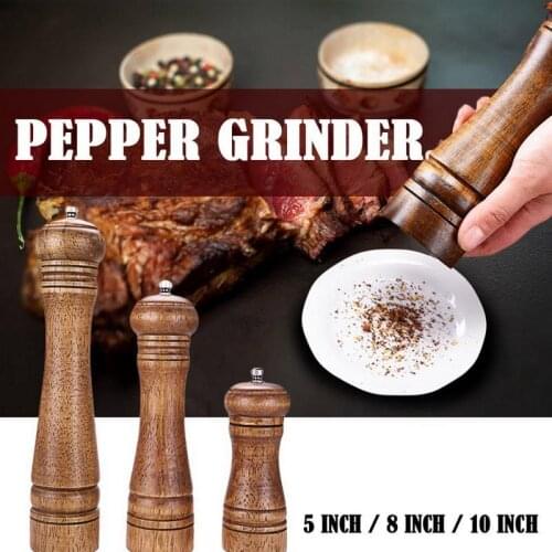 Manual Salt Pepper Mill Grinder Wood Seasoning Muller Cooking Tools Kitchen Accessories Cookware Spice Milling Gadget