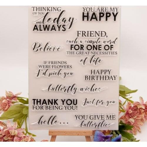 Butterfly Flower Silicone Clear Seal Stamp DIY Scrapbooking Embossing Photo Album Decorative Paper Card Craft