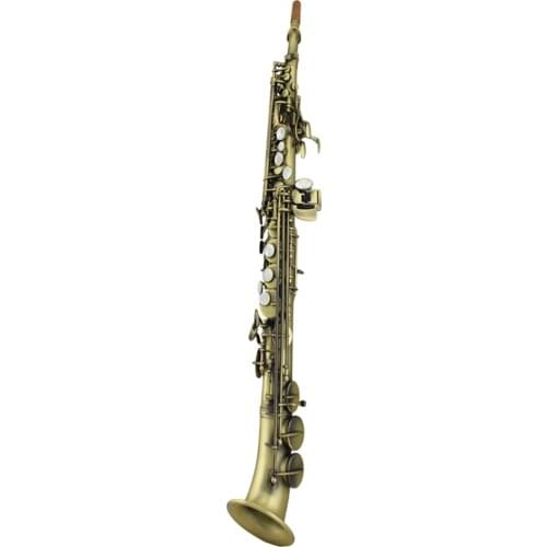 High Grade Antique bronze Soprano Saxophone Curved bell