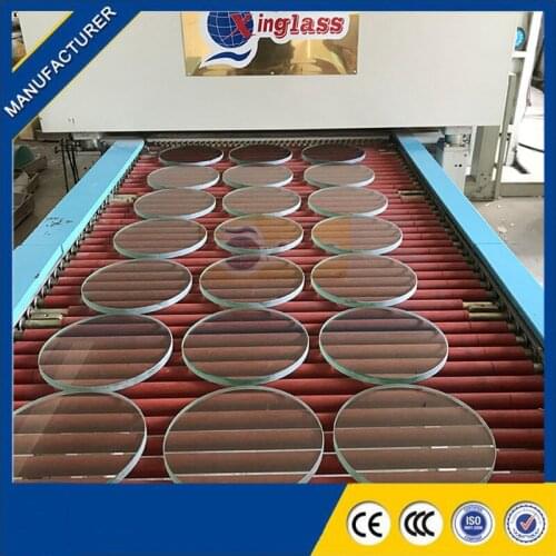 Round shaped tempered glass can be printed glass 300 degrees pressure resistant glass Mpa glass custom logo