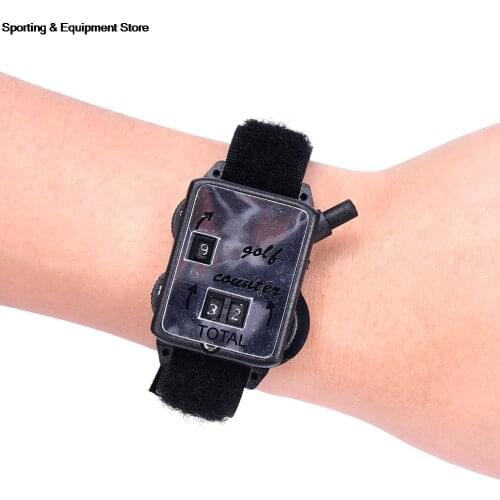 1Pc Mini Black Golf Training Aids Wristband Golf Club Stroke Score Keeper Count Watch Putt Shot Counter Sports Golf Accessories
