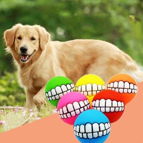 1Pc Pets Toys Dog Puppy Cat Ball Teeth Chew Toys Dogs Squeaking Pet Supplies Pet Shop Play Popular Toys for Small Large Dogs