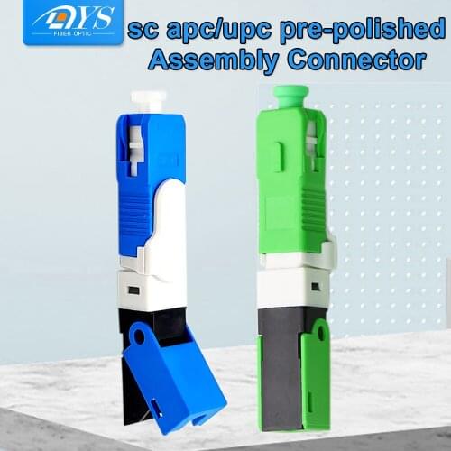100pcs SC APC\UPC Fiber Optic Quick Field Assembly Single Mode Fiber Optic Fast Connector