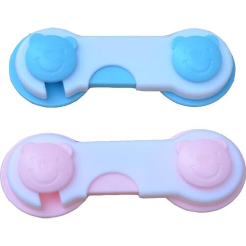 4pc/lot Environmentally Friendly Material Cute White Bear To Unlock / Lock The Cabinet / Drawer / Refrigerator Lock