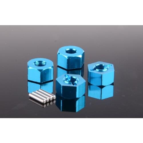 4pc 1654 Aluminum 7MM Thickness 12MM Wheel Hex Mount+Pin For RC Traxxas 1/10 Slash Rustler Stampede Jato Upgrade Parts