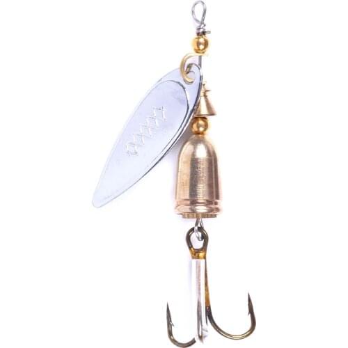 7.2CM-10G Metal Spinner Spoon Hard Bait Fish Treble Hook Fishing Lures Tackle Vibration Hard Bait