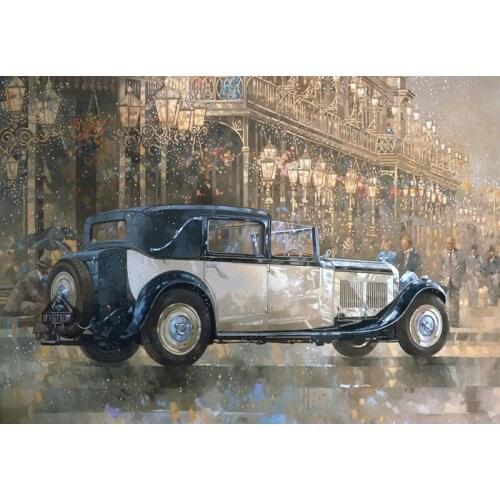 Diamond embroidery 5d diy magic diamond painting cross stitch rhinestone decoration Old picture classic antique classic car