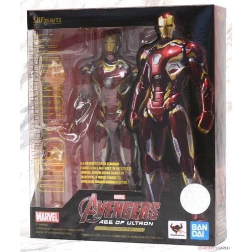 Bandai Genuine SHF Marvel The Avengers MK45 Tony Stark Joints Movable Action Figure Model Toys