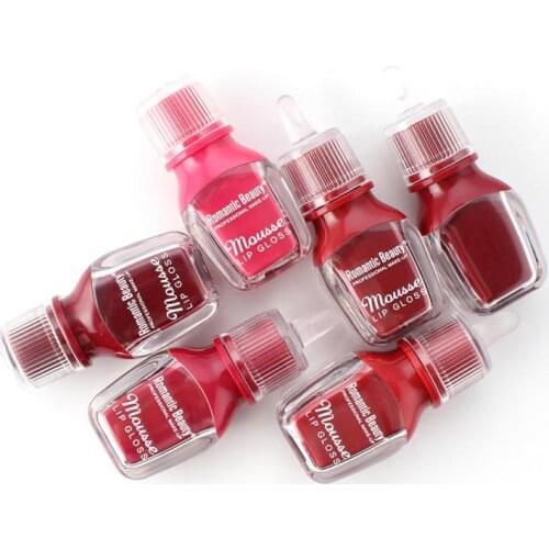 Milk Bottle Lip Gloss Fashion Long Lasting Waterproof Nonstick Cup Velvet Liquid Lipstick Cute Womens Cosmetics 6colors TSLM1