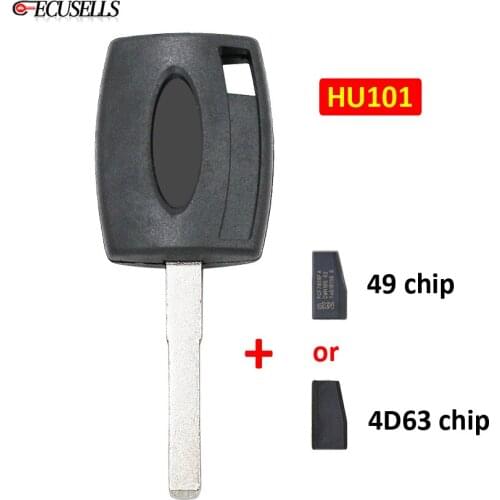 Transponder Key Shell Case Smart Car Key Housing HU101 Uncut Blade For Ford Fiesta for Mondeo Focus C-Max S-Max Galaxy Kuga