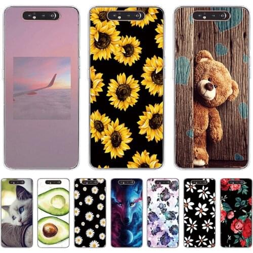 Case for Samsung Galaxy A80 Transparent Silicone Luxury Cute Design on Samsung A90 A 80 SM-A805F Protective Fitted Case 6.7 inch