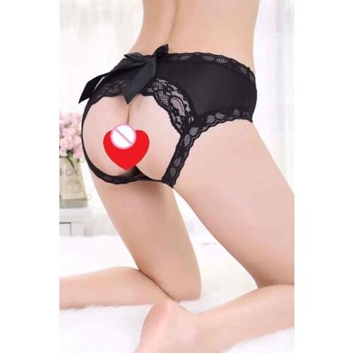 Merry See Black Special Zone Open Panties