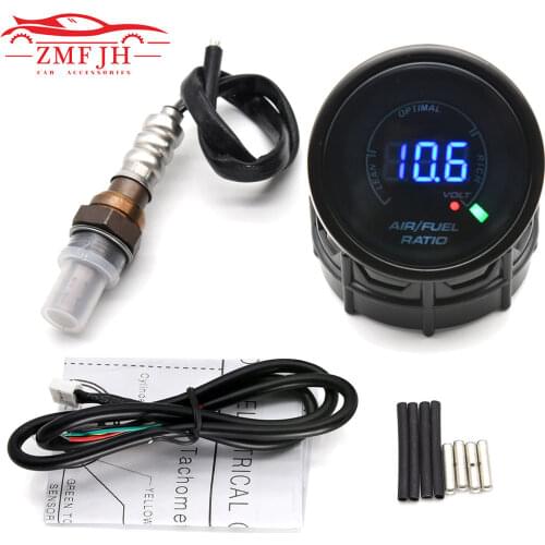 52mm Air Fuel Ratio Gauge Digital Arrow Display With Lambda Probe Oxygen O2 Sensor High-end Car Gauge Fit for 12V Car 234-4209