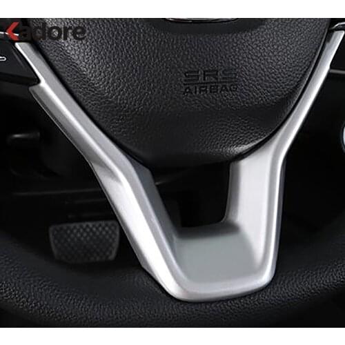 For Honda Accord 2018 2019 2020 ABS Matte Car Interior Steering Wheel Cover Trim Decoration Frame Molding Strip Accessories